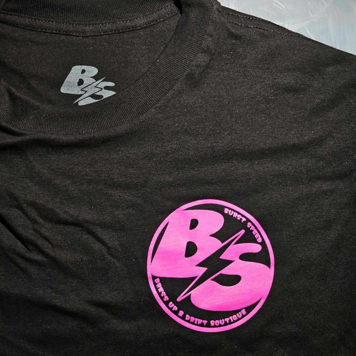 BURSTspeed T-Shirt -BS Logo (Black & Pink)