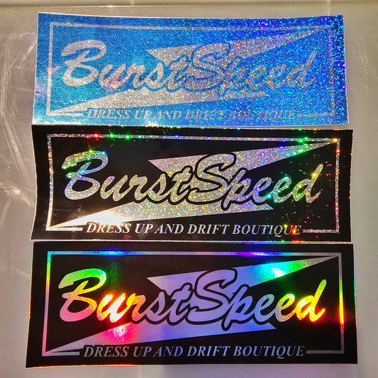 BURSTspeed Big Bolt Logo Glitter/Oil Slick Sticker